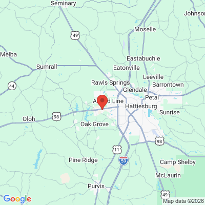 Map to  office in Hattiesburg, MS