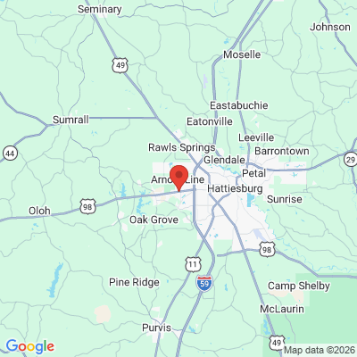 Map to  office in Hattiesburg, MS