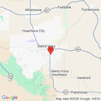 Map to Sierra Vista Dental office in Sierra Vista, AZ