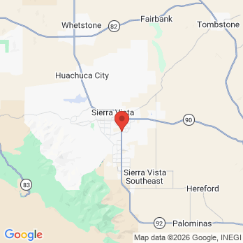 Map to Affiliated Dental Center office in Sierra Vista, AZ