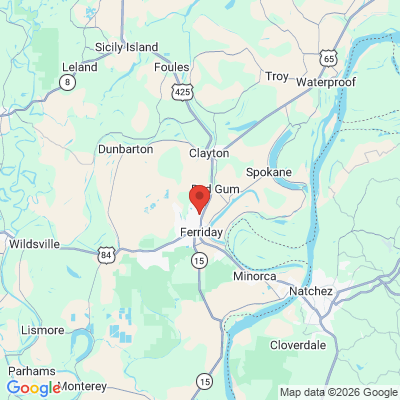 Map to  office in Ferriday, LA
