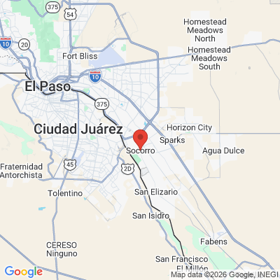 Map to  office in Socorro, TX