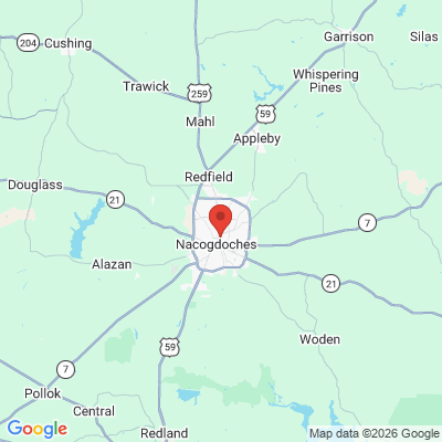 Map to  office in Nacogdoches, TX