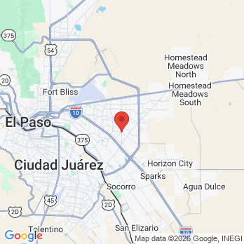 Map to Pellicano Family Dentistry  office in El Paso, TX