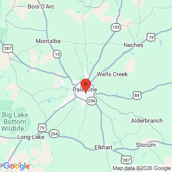 Map to Ellen Weber, D.D.S. office in Palestine, TX