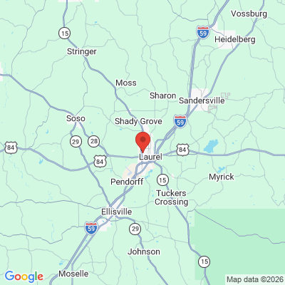 Map to  office in Laurel, MS