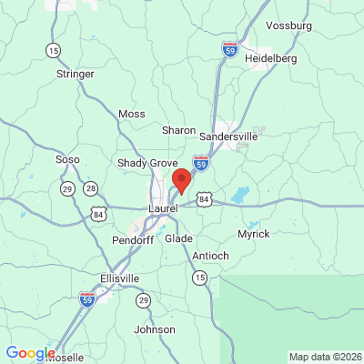 Map to  office in Laurel, MS