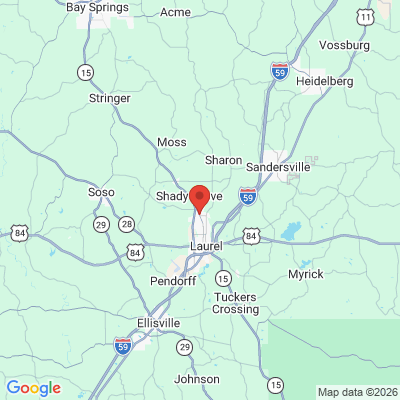 Map to  office in Laurel, MS