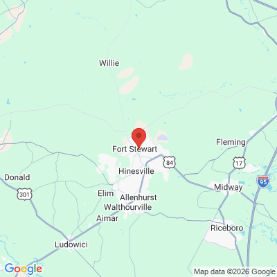 Map to  office in Fort Stewart, GA