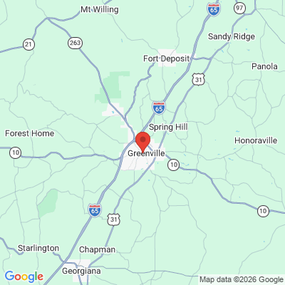 Map to  office in Greenville, AL