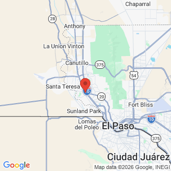 Map to EZ Dental Care office in El Paso, TX