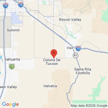 Map to Corona Dental office in Corona De Tucson, AZ