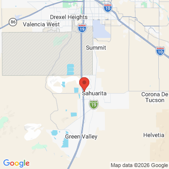Map to CopperMine Dental Studio office in Sahuarita, AZ