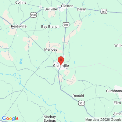 Map to  office in Glennville, GA