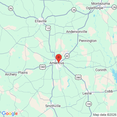 Map to  office in Americus, GA