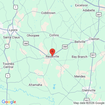 Map to  office in Reidsville, GA