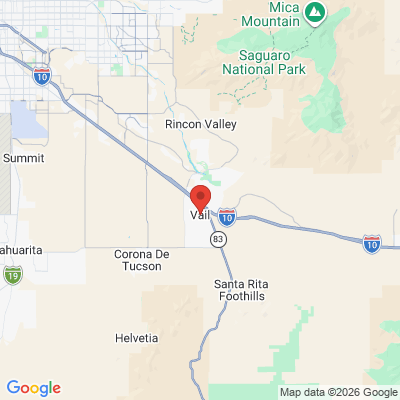 Map to  office in Vail, AZ