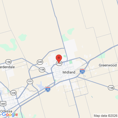 Map to  office in Midland, TX