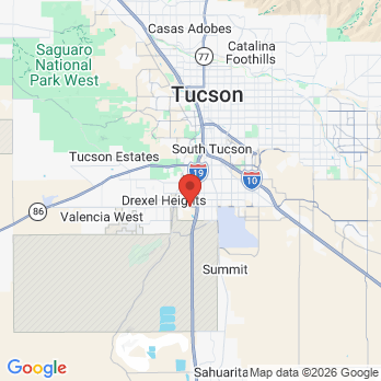 Map to Pueblo Dental Center office in Tucson, AZ