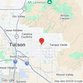 Map to John R. Carson, D.D.S., P.C. office in Tucson, AZ