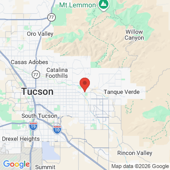 Map to Sabino Smiles Dentistry office in Tucson, AZ