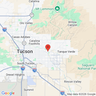 Map to  office in Dental Office Tucson