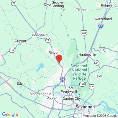 Map to  office in Rincon, GA