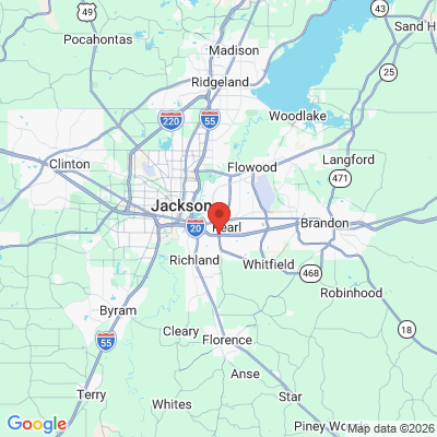 Map to  office in Pearl, MS