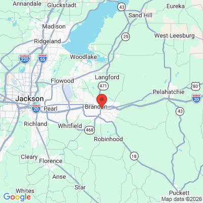 Map to  office in Brandon, MS