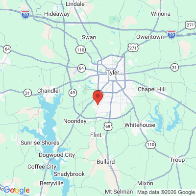 Map to  office in Tyler, TX