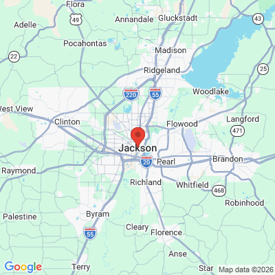 Map to  office in Jackson, MS