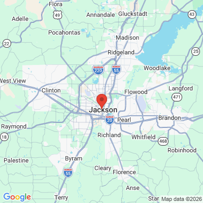 Map to  office in Jackson, MS