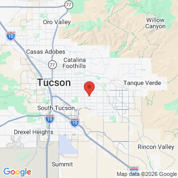 Map to Dr. Chang Dentistry office in Tucson, AZ