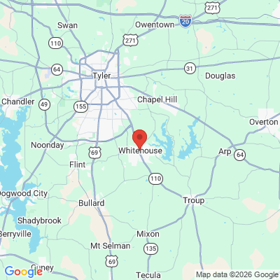 Map to  office in Whitehouse, TX