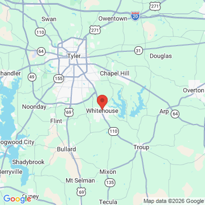 Map to  office in Whitehouse, TX
