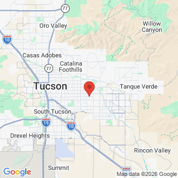 Map to Dr JAW orthodontists office in Tucson, AZ