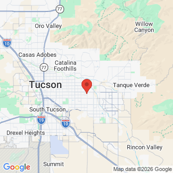 Map to Artistic Dentistry East office in Tucson, AZ