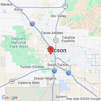 Map to Pueblo Dental Center office in Tucson, AZ