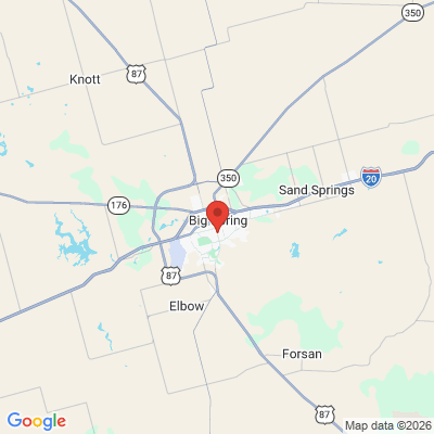 Map to  office in Big Spring, TX