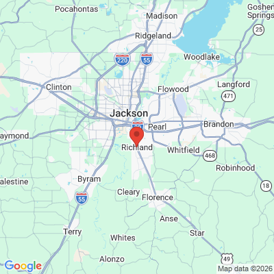 Map to  office in Richland, MS