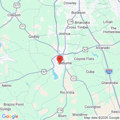Map to  office in Cleburne, TX