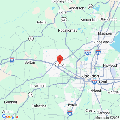Map to  office in Clinton, MS