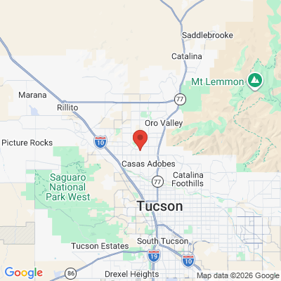 Map to Great Smile Family Dentistry office in Tucson, AZ