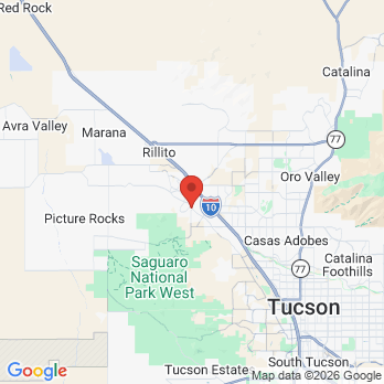 Map to Sweet Smiles Family Dentistry office in Tucson, AZ