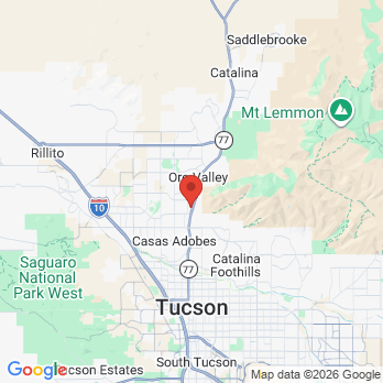 Map to Artistic Dentistry NW office in Tucson, AZ