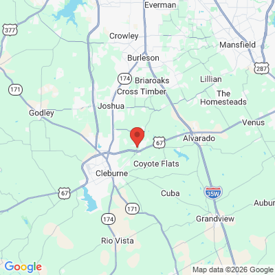 Map to  office in Keene, TX