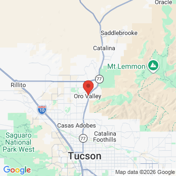 Map to Oracle Family Dental office in Oro Valley, AZ