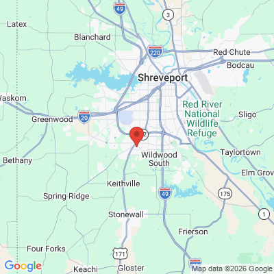 Map to  office in Shreveport, LA