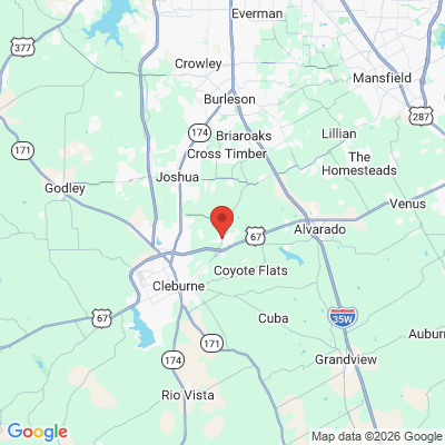 Map to  office in Keene, TX