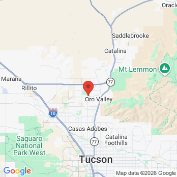 Map to Dr JAW Orthodontists office in Oro Valley, AZ